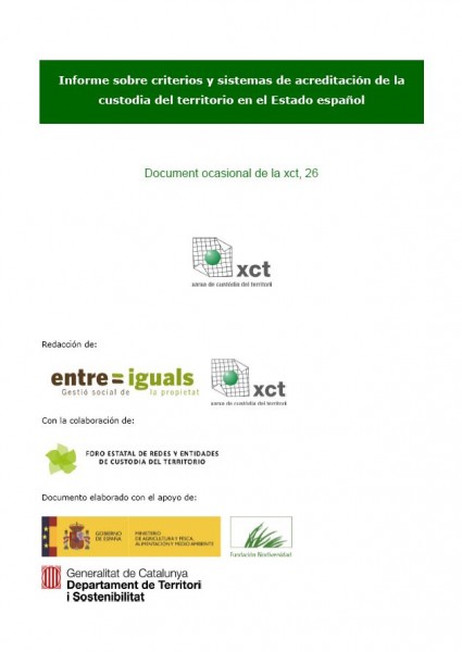 Informe sobre criterios y sistemas de acreditación de la custodia del territorio en el estado español