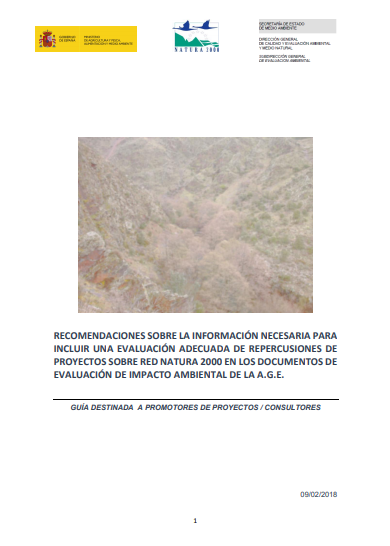 recomendaciones promotores evaluación proyectos red natura 2000 eia