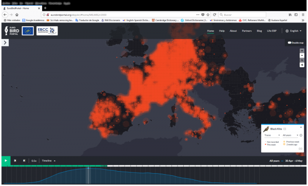 El proyecto European Bird Portal es un buen ejemplo de ciencia ciudadana para el estudio de las migraciones de las aves.