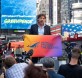 Javier Bardem en Times Square. Imagen. Greenpeace