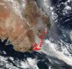 imagen satelite incendios australia