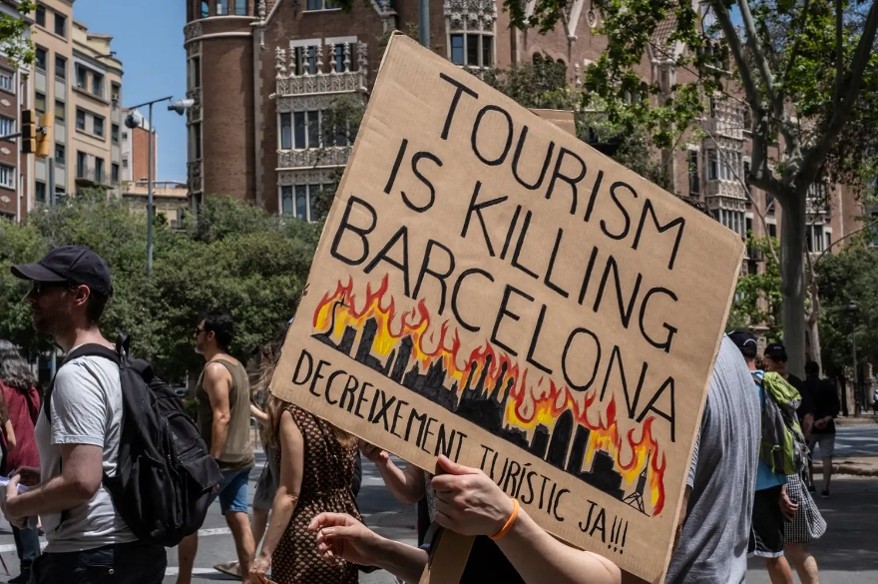 protesta sobreturismo barcelona